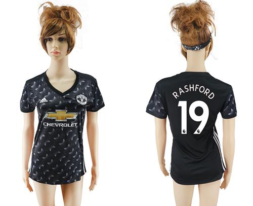 Women's Manchester United #19 Rashford Away Soccer Club Jersey - Click Image to Close